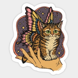Butterfly-Kitten Sticker
